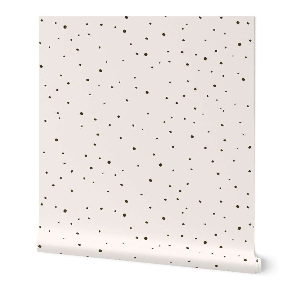 Small Dots Off-White Brown