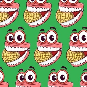 Dentures Meet Corn on the Cob - Green