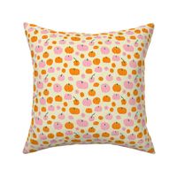 Orange and pink pumpkin patch, small