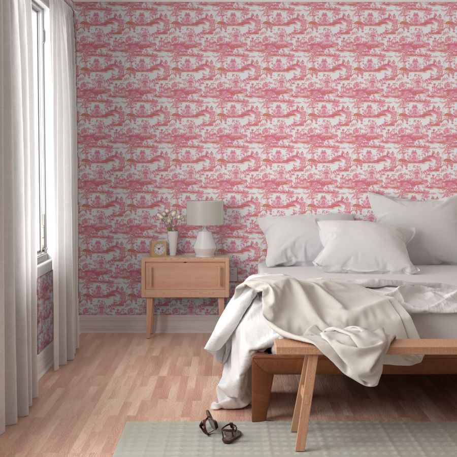 Pearl River Toile Rich Rose