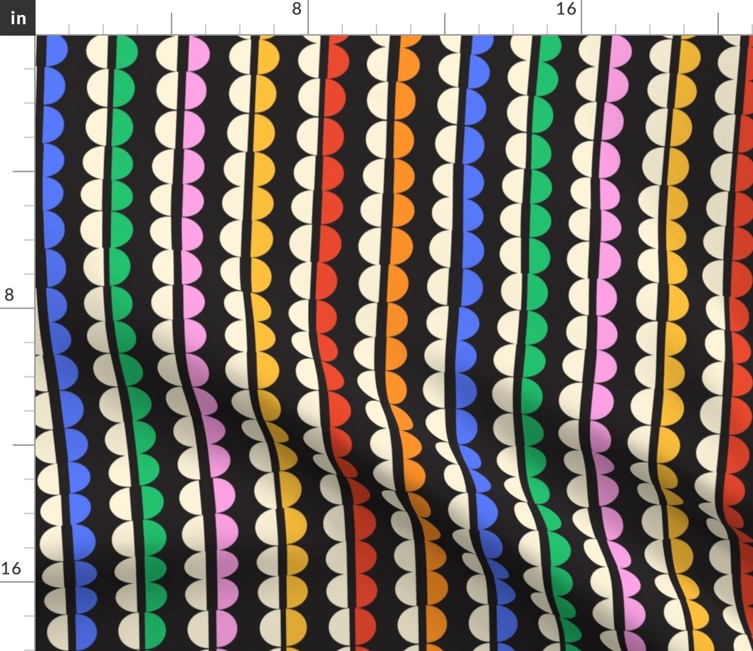 Popcorn Strings (Vertical Dopamine Rush) || cut paper garland stripes