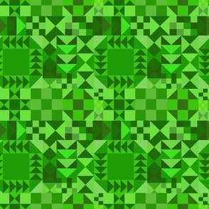 Green Patchwork Small