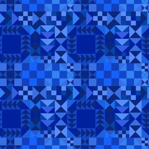 Blue Patchwork Small