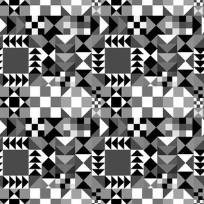 Black and White Patchwork Small