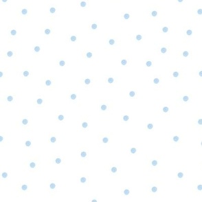 Small Blue Watercolor Polka Dots White Background