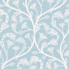 (L) victorian hidden dandelion hearts wedding directional version light blue