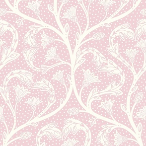 (L) victorian hidden dandelion hearts wedding directional version sage green cotton candy blush pink