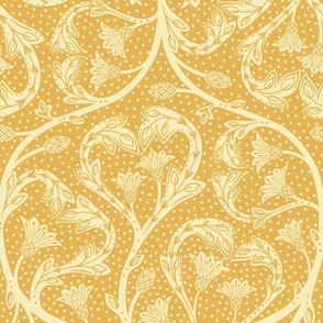(L) victorian hidden dandelion hearts wedding non directional version yellow