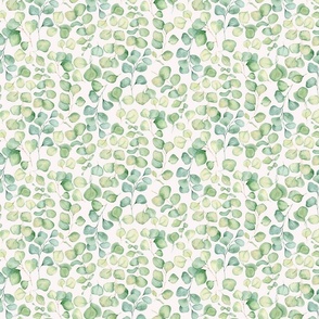 10" Exotic Watercolor Hand Painted Eucalyptus Meadow-   white-for home decor Baby Girl and tropical nursery fabric perfect for kidsroom wallpaper,kids room