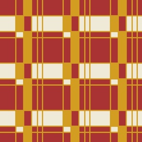 Cheerful toughts - geometric - red and yellow