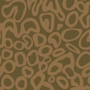 Big cat leopard print camouflage: brown and green khaki 