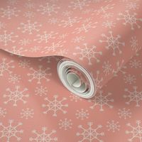 Snowflakes - Pink and Beige