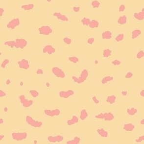 I am marshmallow clouds of confetti: pink and warm cream