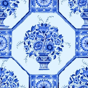 Bouquet Tiles Blue and White