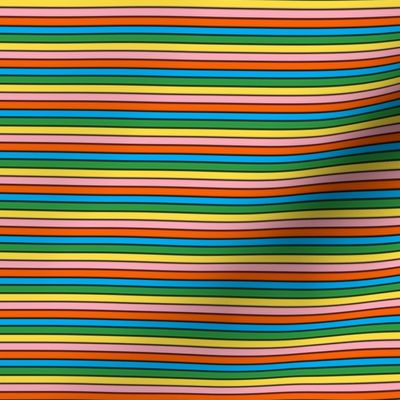 Stripes (retro rainbow) // little small scale tiny mini micro doll 