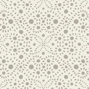 hand drawn pattern dots | cloudy silver, creamy white 02 | micro moroccan tile polkadots