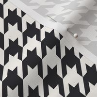 Houndstooth Check, Black and White, Small Scale 