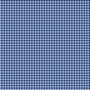 Houndstooth Check, Navy Blue and Baby Blue, Mini Micro 