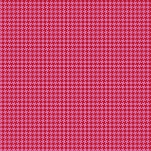 Houndstooth Check, Pink and Red, Mini Micro 