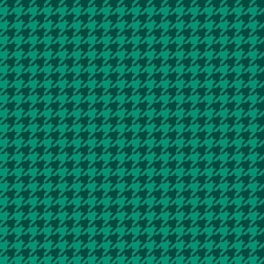 Houndstooth Check, Emerald Green, Small Scale 