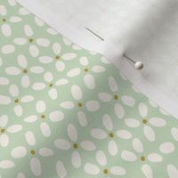 Cross-stitched - A slightly wonky geometric - Mint Green