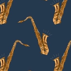 Tenor Saxophones, Navy Blue