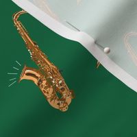 Tenor Saxophones, Grass Green