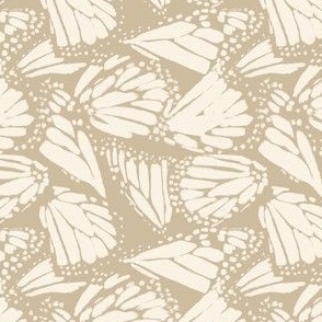 Summer Fall Meadow Monarch Butterfly Wings - Beige