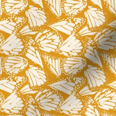 Summer Fall Meadow Monarch Butterfly Wings - Golden Yellow