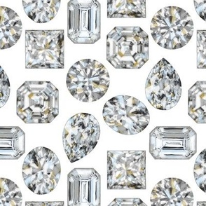 engagement ring stones - white
