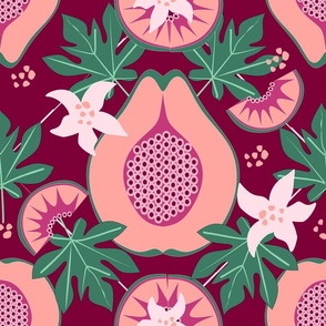 Pretty Papayas Floral red