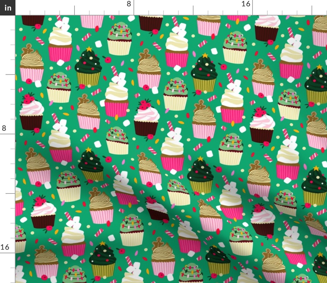 Holiday Cupcakes - Green