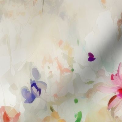 Abstract floral rustic