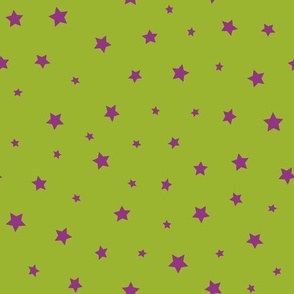 purple stars on green