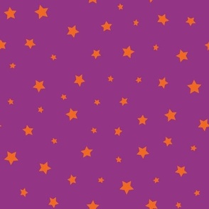 orange stars on purple