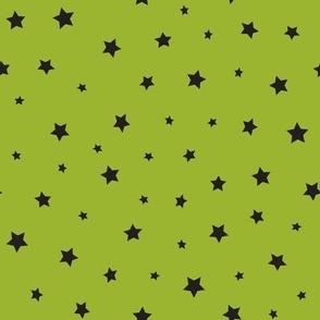 black stars on green
