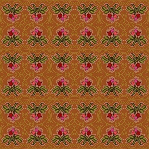 Tulips Bunch_on Brown_MEDIUM_6x6