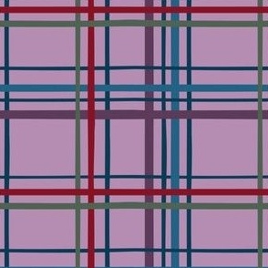 Purple Plaid Stripes with green, red, and blue stripes