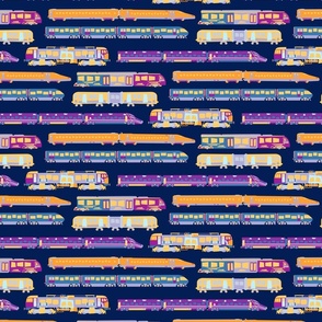 Totally Trains - Modern Marvels - Bright Purple + Orange