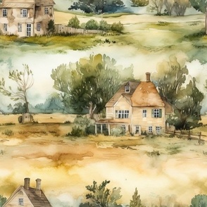 Watercolour Countryhouse 
