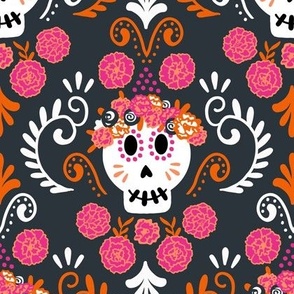 decorated sugar skulls - day of the dead