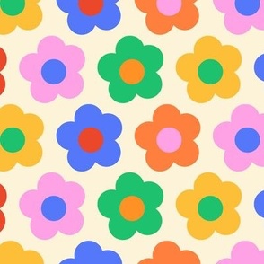 Fricassee (Midi Dopamine Rush on Cream) || mod scandi floral