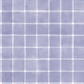 Lilac Window pane Check Gingham - Small Scale - Lavender Purple Periwinkle