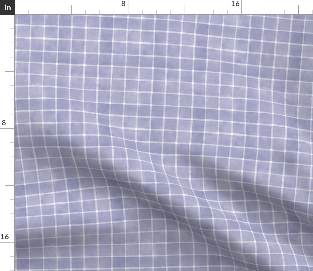 Lilac Window pane Check Gingham - Small Scale - Lavender Purple Periwinkle