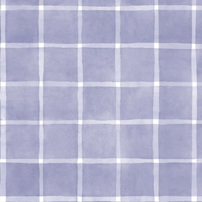Lilac Window pane Check Gingham - Large Scale - Lavender Purple Periwinkle