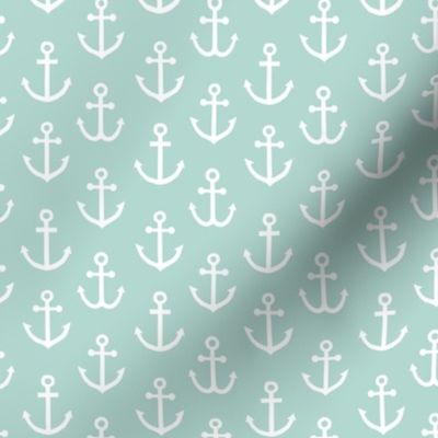 (small scale) Anchors - mint - Nautical - LAD23