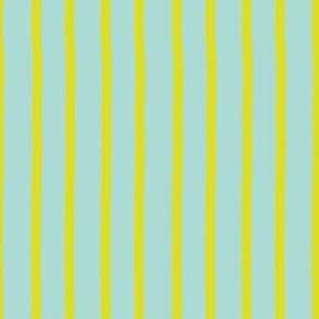 Yellow Stripes on Teal