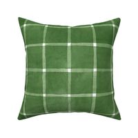 Woodland Green Window pane Check Gingham - Large Scale - Christmas Green Forest Green