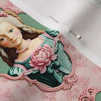 Cute, barbie, Marie Antoinette, Toile pattern, Cute, barbie Marie Antoinette,childrens room decor,cute decor, girly decor, French toile de jouy,French chic,Rococo,Decoupage,Pale pink,Pale green,Preppy,Vintage,Shabby chic,Victorian,French country,Marie Ant