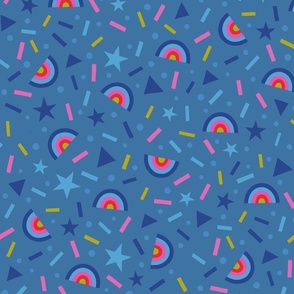 Sprinkle confetti rainbows (Blue)